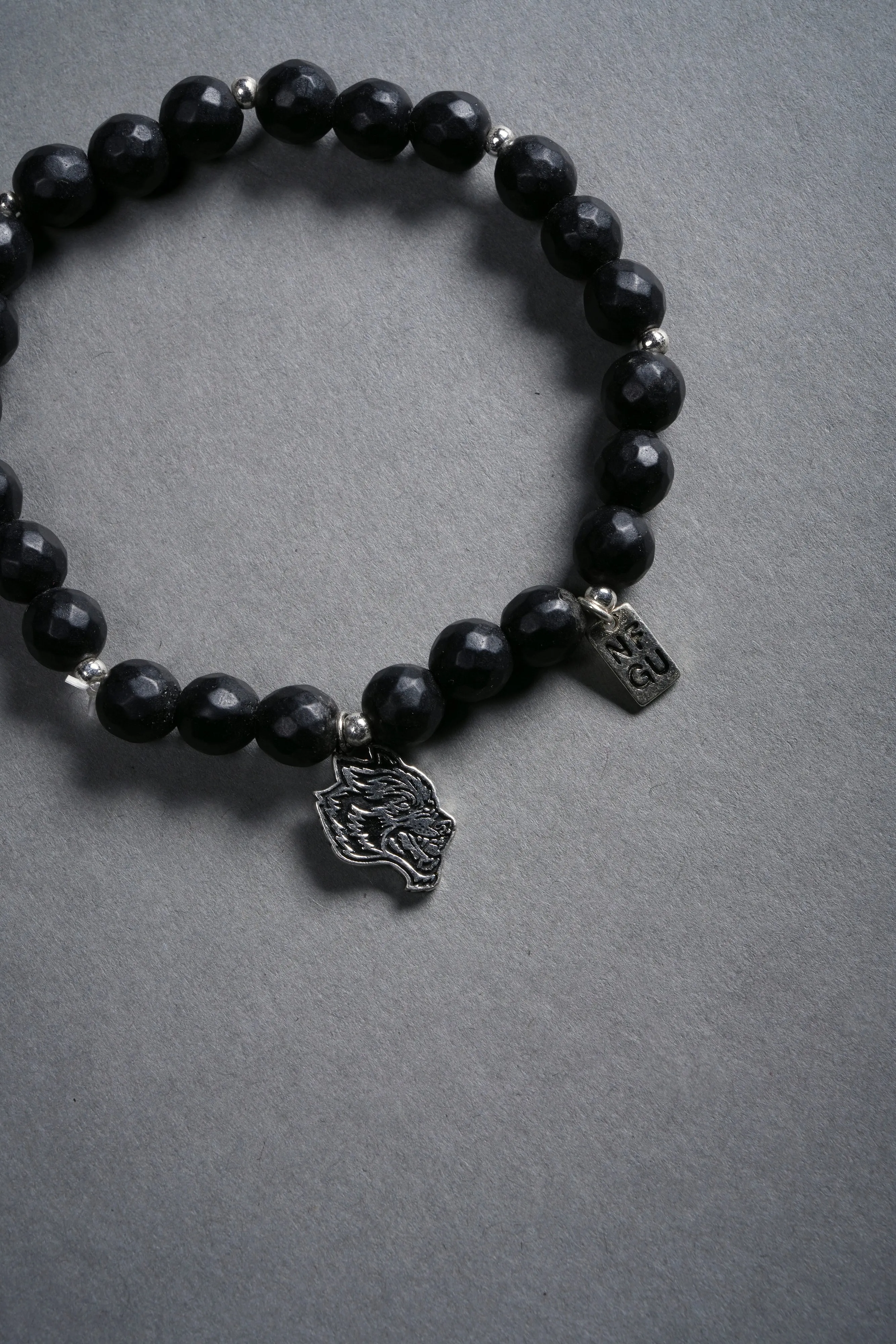 The Wolf and The Rose She Bracelet Set in Black/Cream