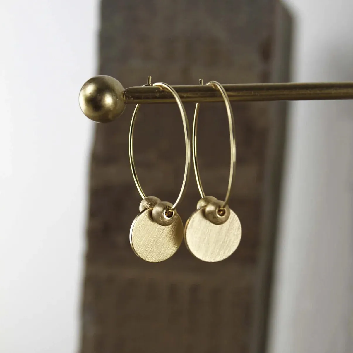 Theia Dot Hoop Earrings. Gold plating. Danish Copenhagen