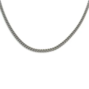 Titanium Mens Necklace Medium Curb