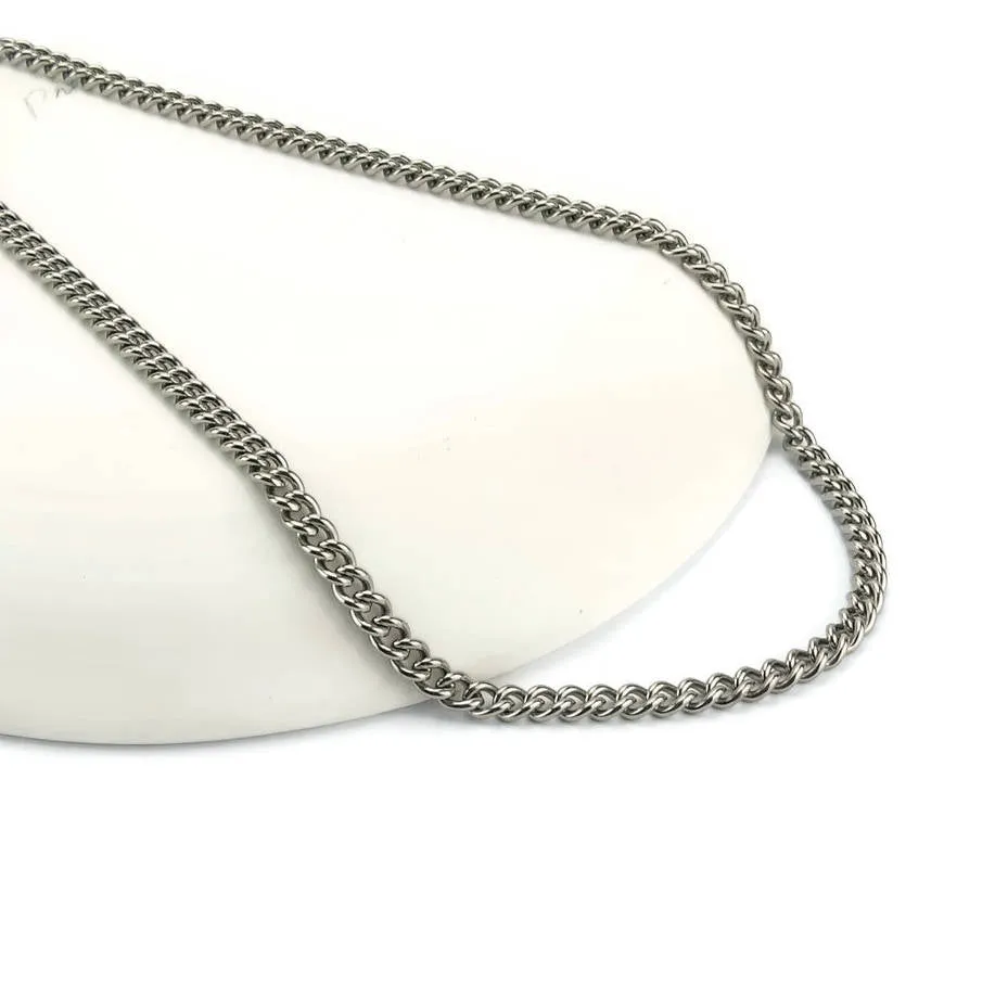 Titanium Mens Necklace Medium Curb