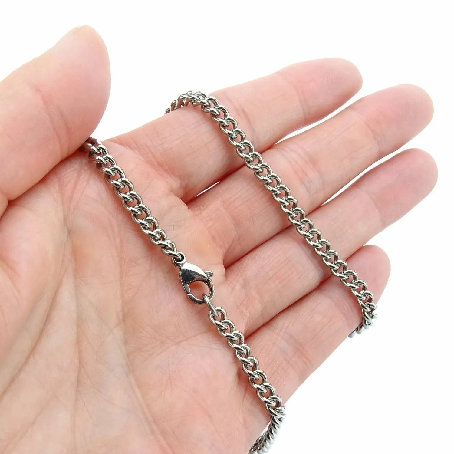 Titanium Mens Necklace Medium Curb