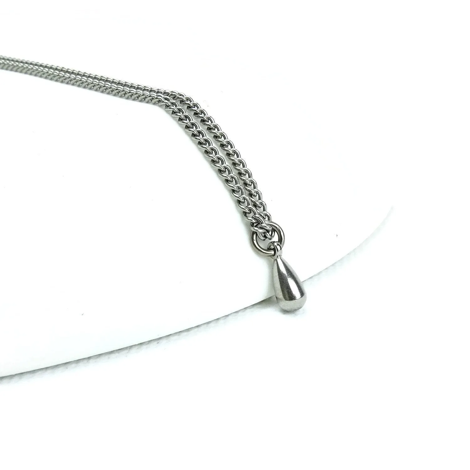 Titanium Tiny Teardrop Necklace