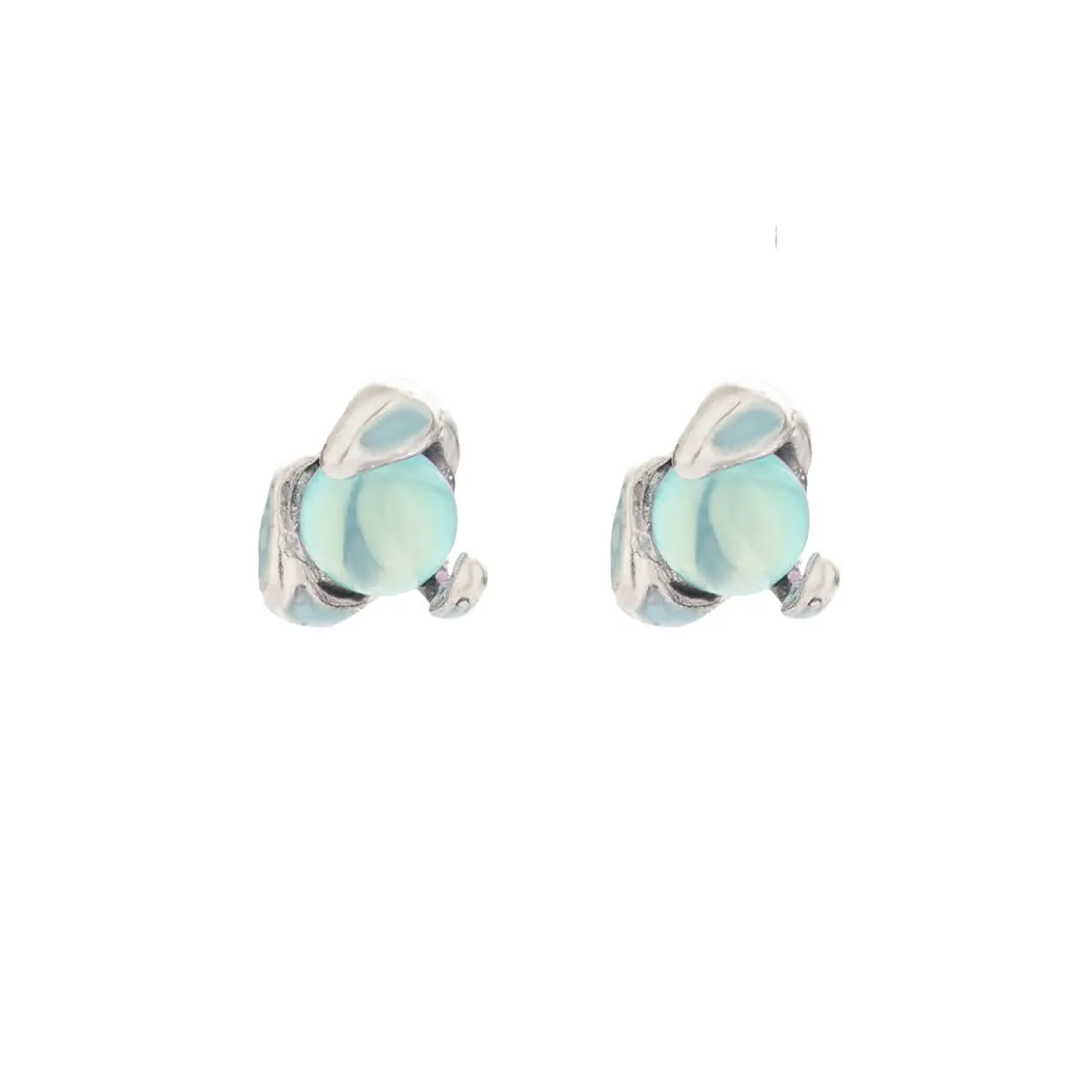 Trendy Medusa Ice Blue Eye Earrings for Men & Women - Fashionable