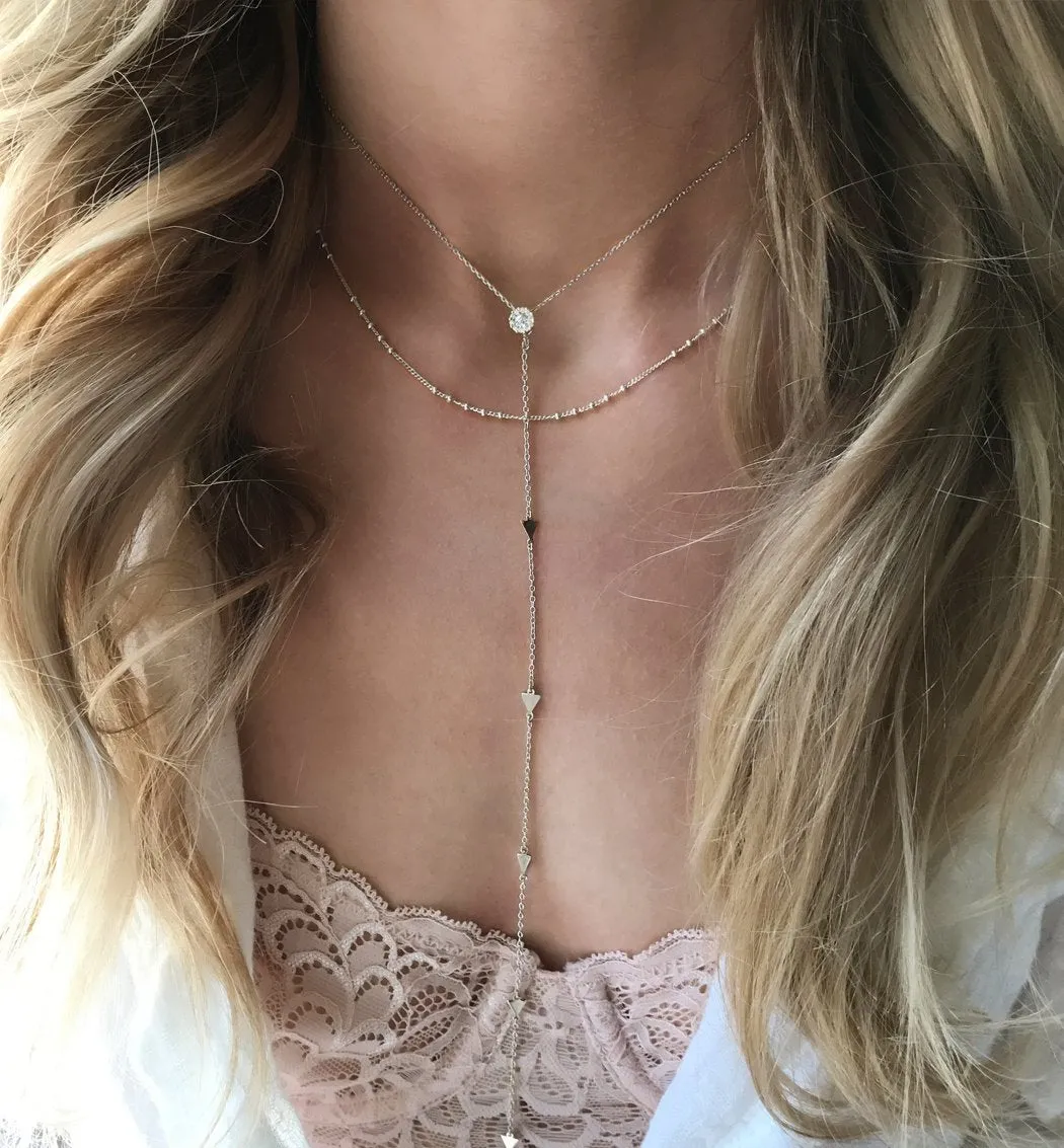Triangle Lariat Necklace