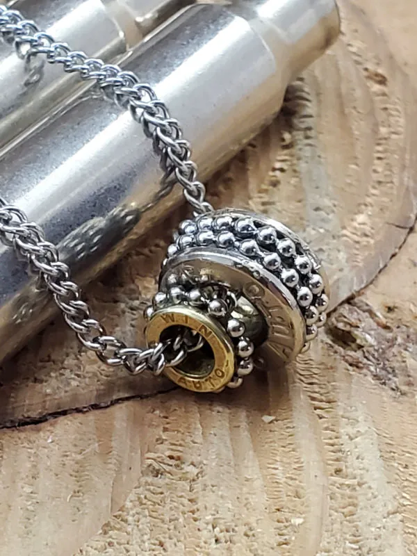 Triple Bullet Bead Necklace - Petite - Minimal Jewelry