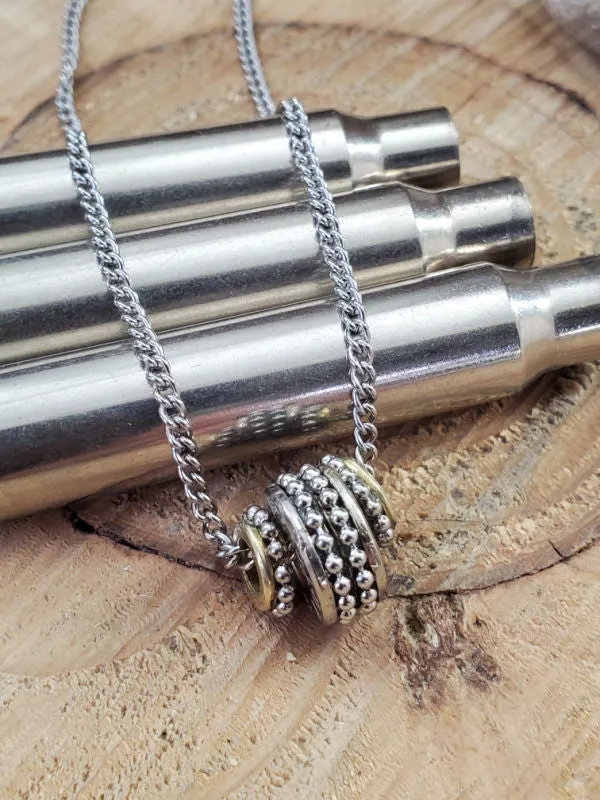 Triple Bullet Bead Necklace - Petite - Minimal Jewelry