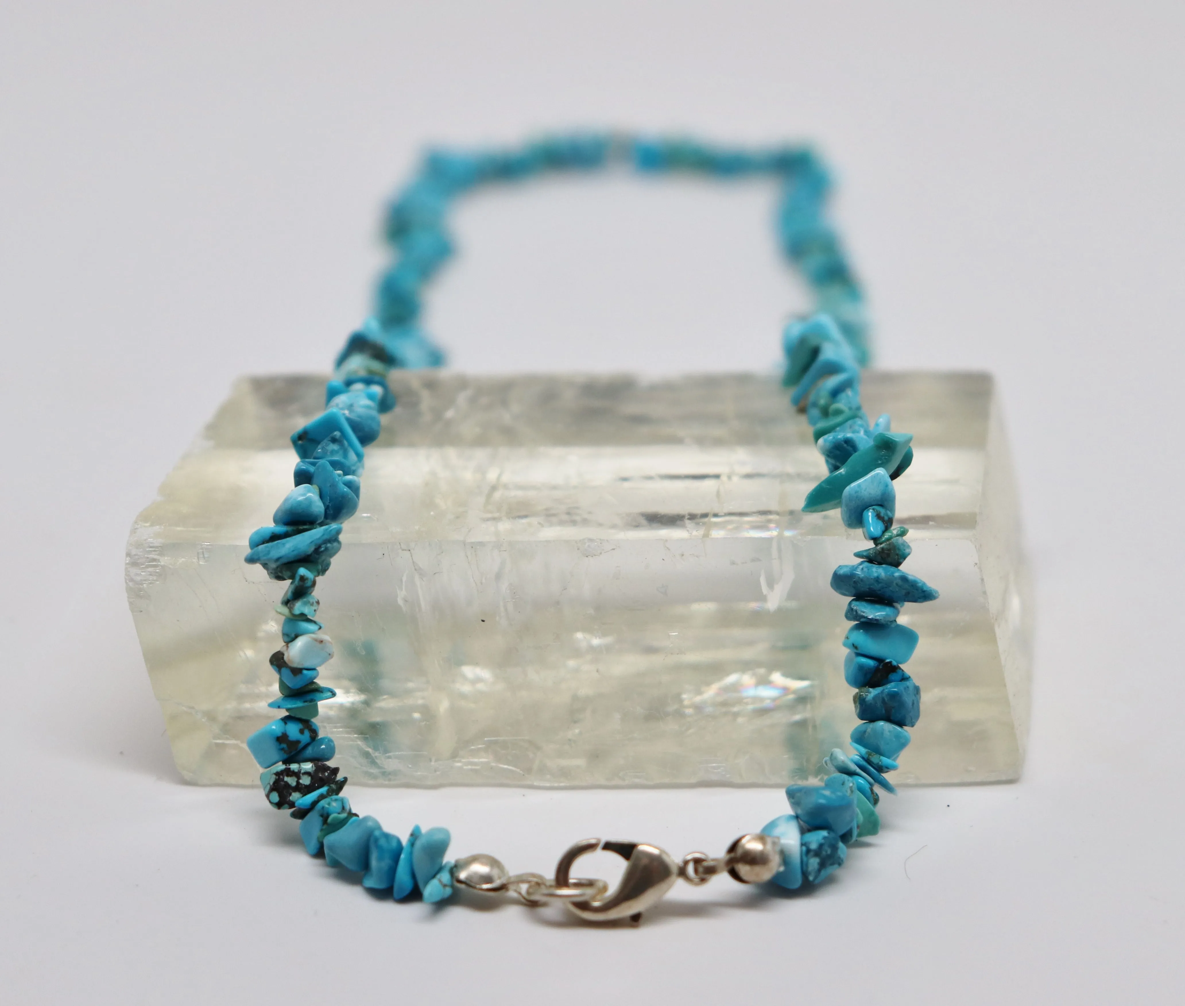 Turquoise Natural Beaded Chip Necklace