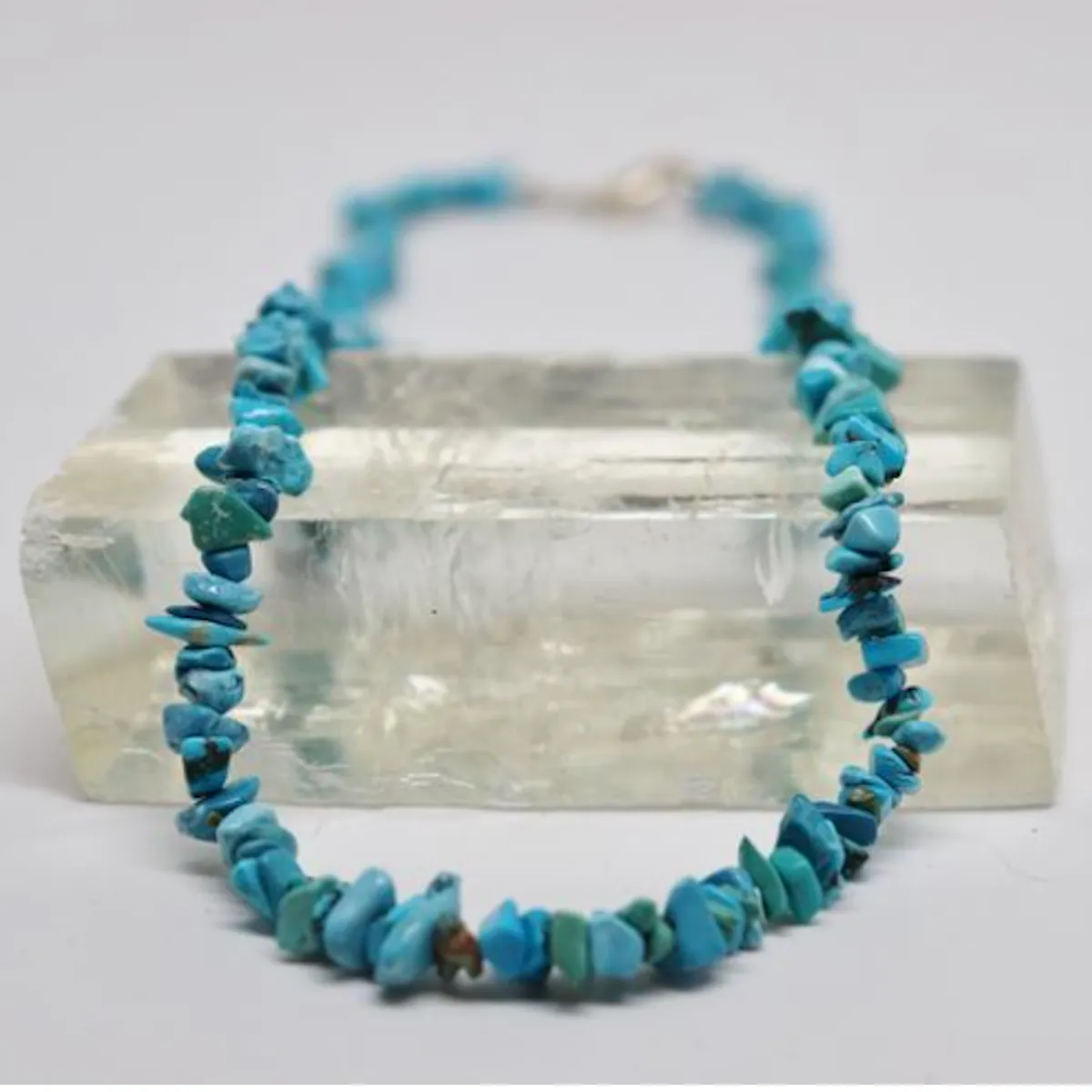 Turquoise Natural Beaded Chip Necklace