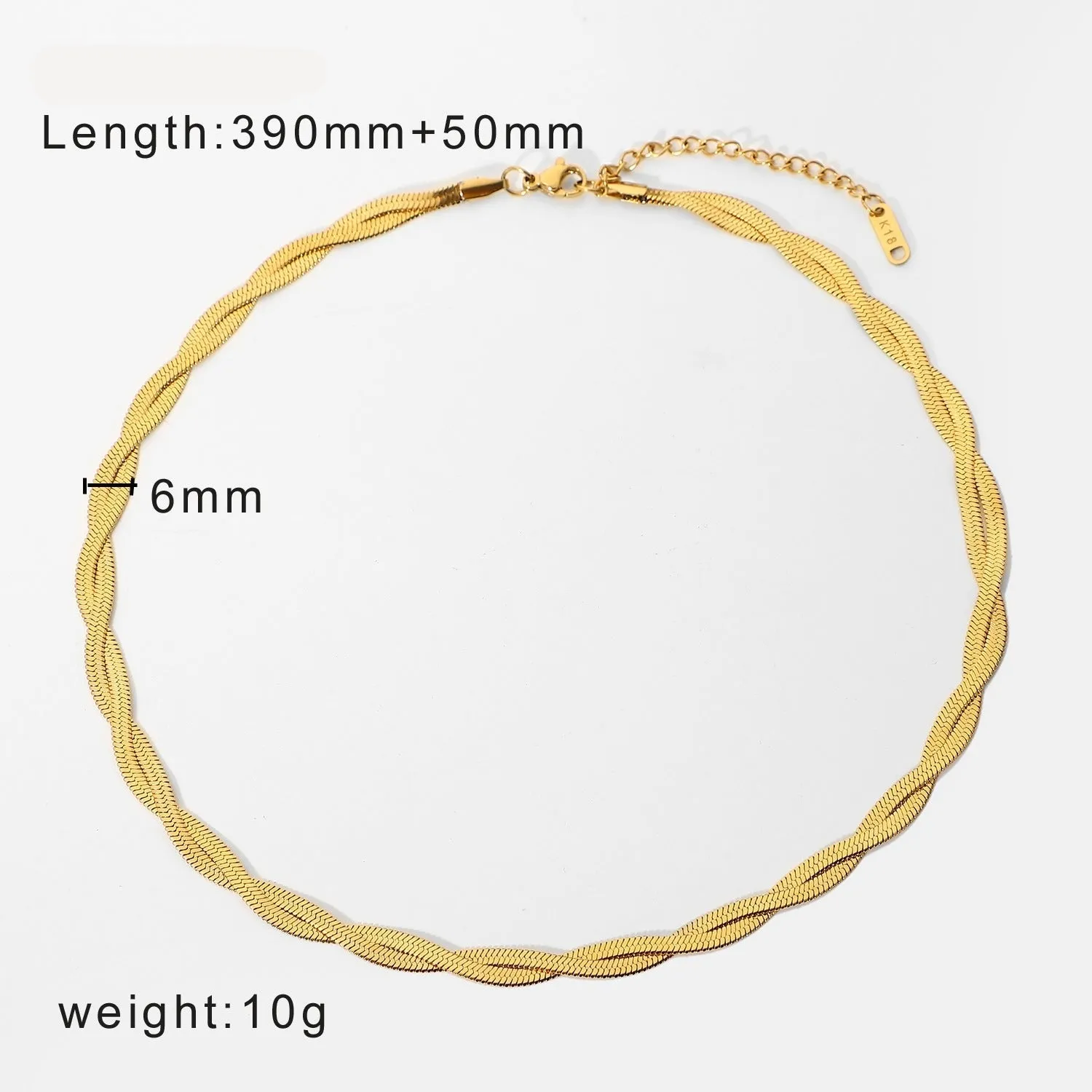 Twisted Flat Chain Necklace