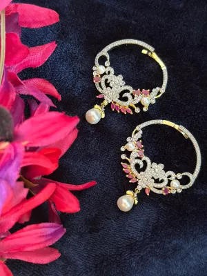 Unique DIamond Hoop Earrings