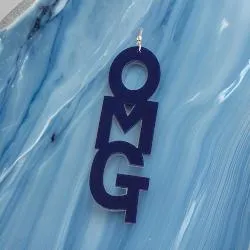 Unique OMG Letter Design Dangle Earrings