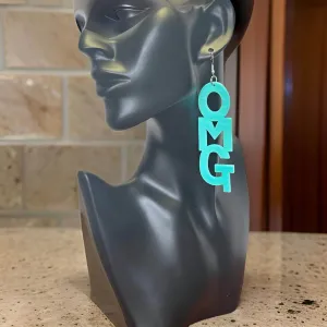 Unique OMG Letter Design Dangle Earrings
