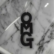 Unique OMG Letter Design Dangle Earrings