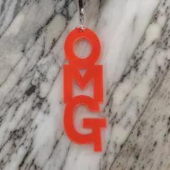 Unique OMG Letter Design Dangle Earrings