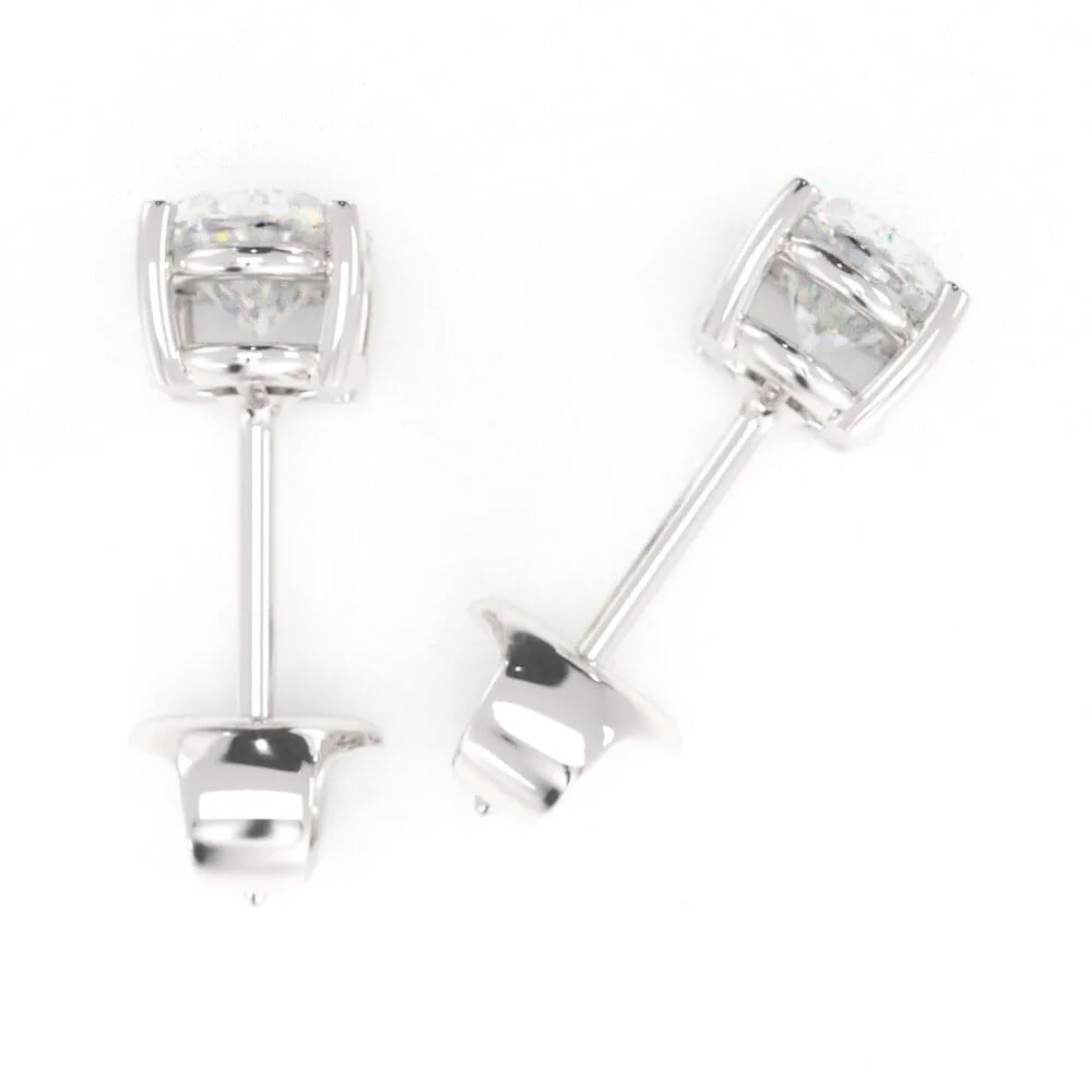 Unique Oval Diamond Stud Earrings