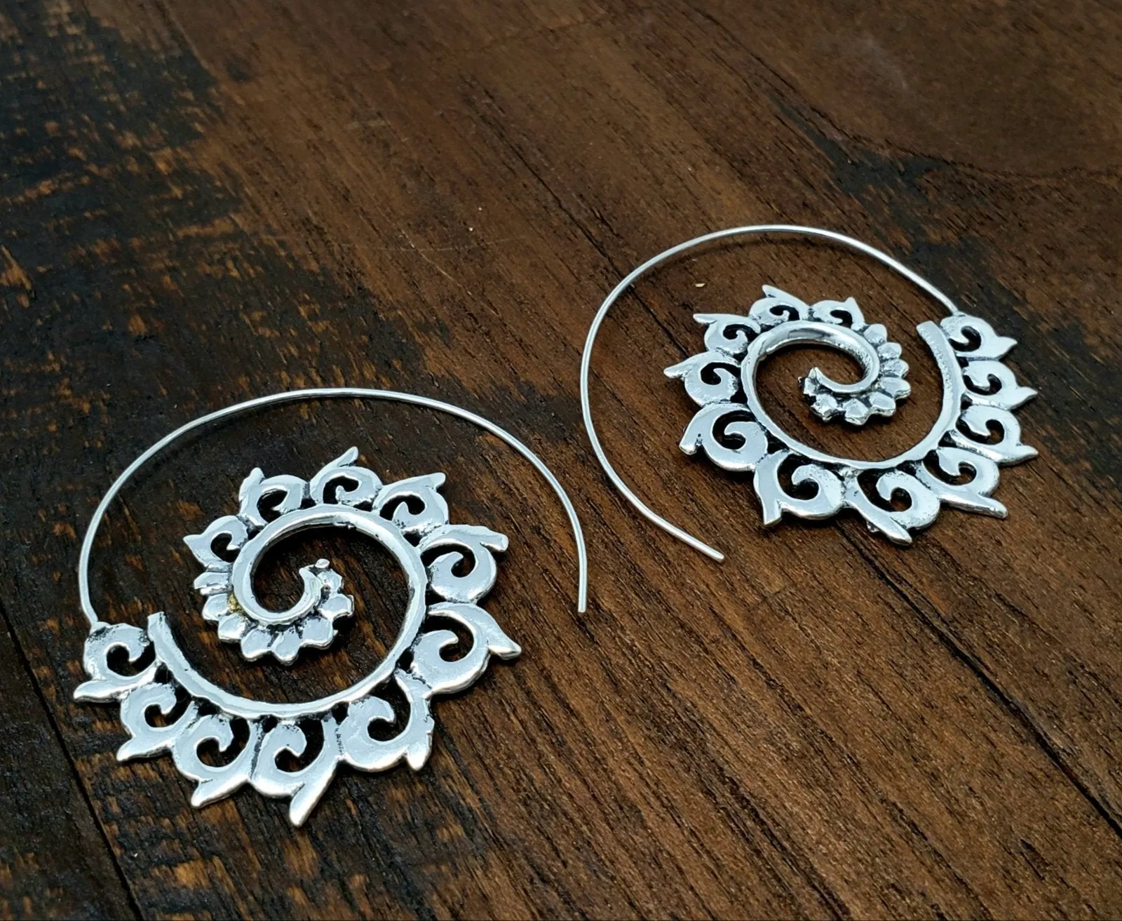 Unique Spiral Threader Earrings