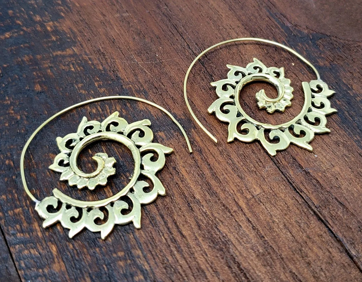 Unique Spiral Threader Earrings