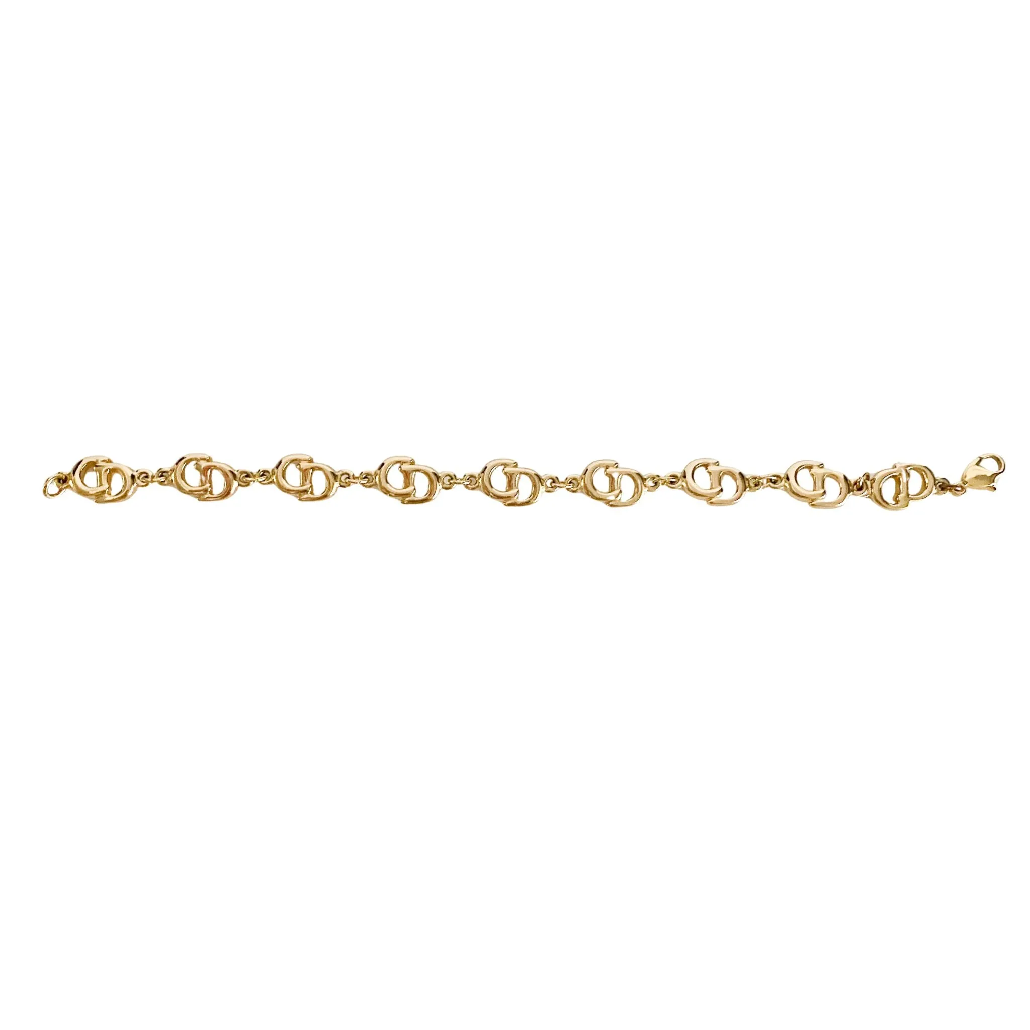 Vintage Dior Logo Gold Bracelet