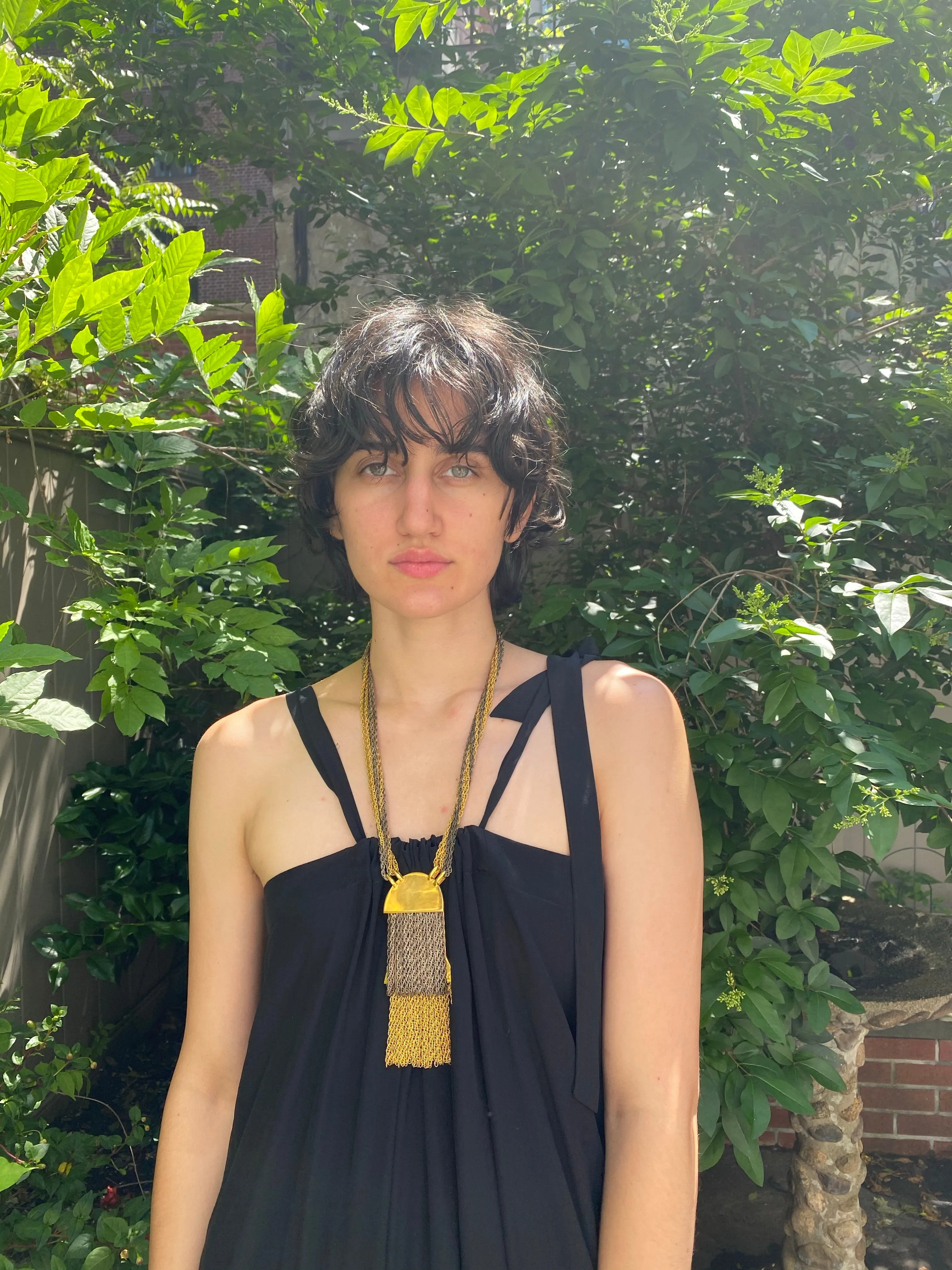 Vintage Mixed Metal Fringe Necklace