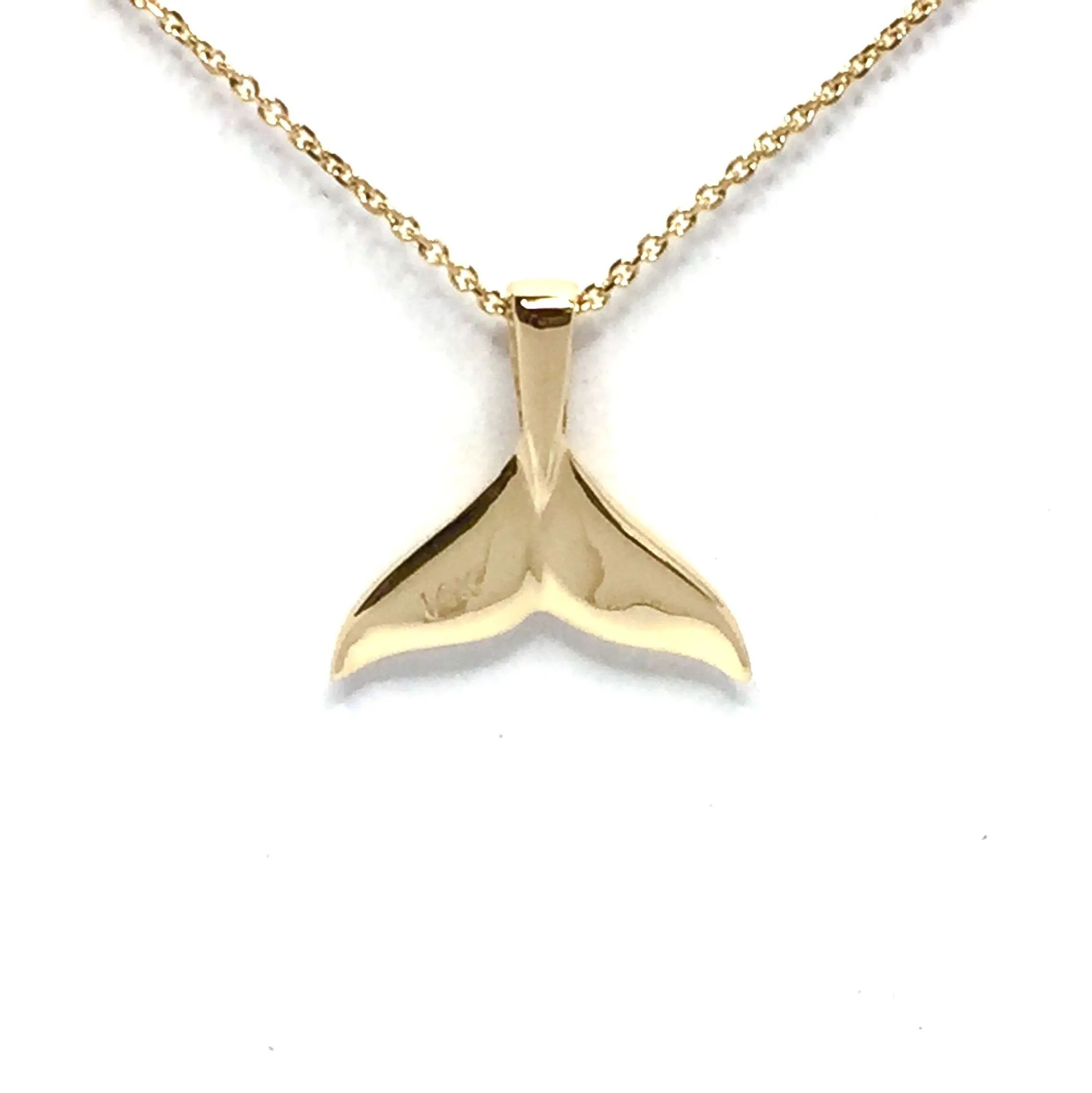Whale Tail Necklaces Natural Nuggets Double Inlaid Sea Life Pendant