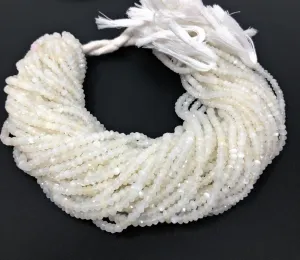 White Moonstone Beads, Gemstone Beads, Jewelry Supplie for Jewelry Making, Wholesale Beads, Bulk Beads, AAA Quality 13" Strand