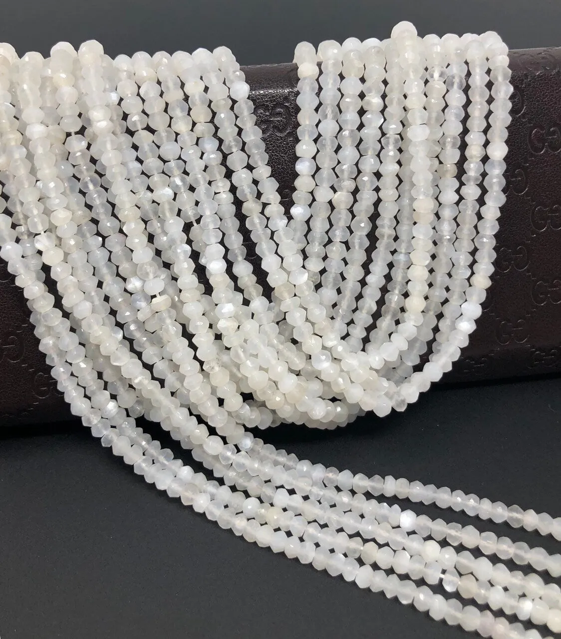 White Moonstone Beads, Gemstone Beads, Jewelry Supplie for Jewelry Making, Wholesale Beads, Bulk Beads, AAA Quality 13" Strand