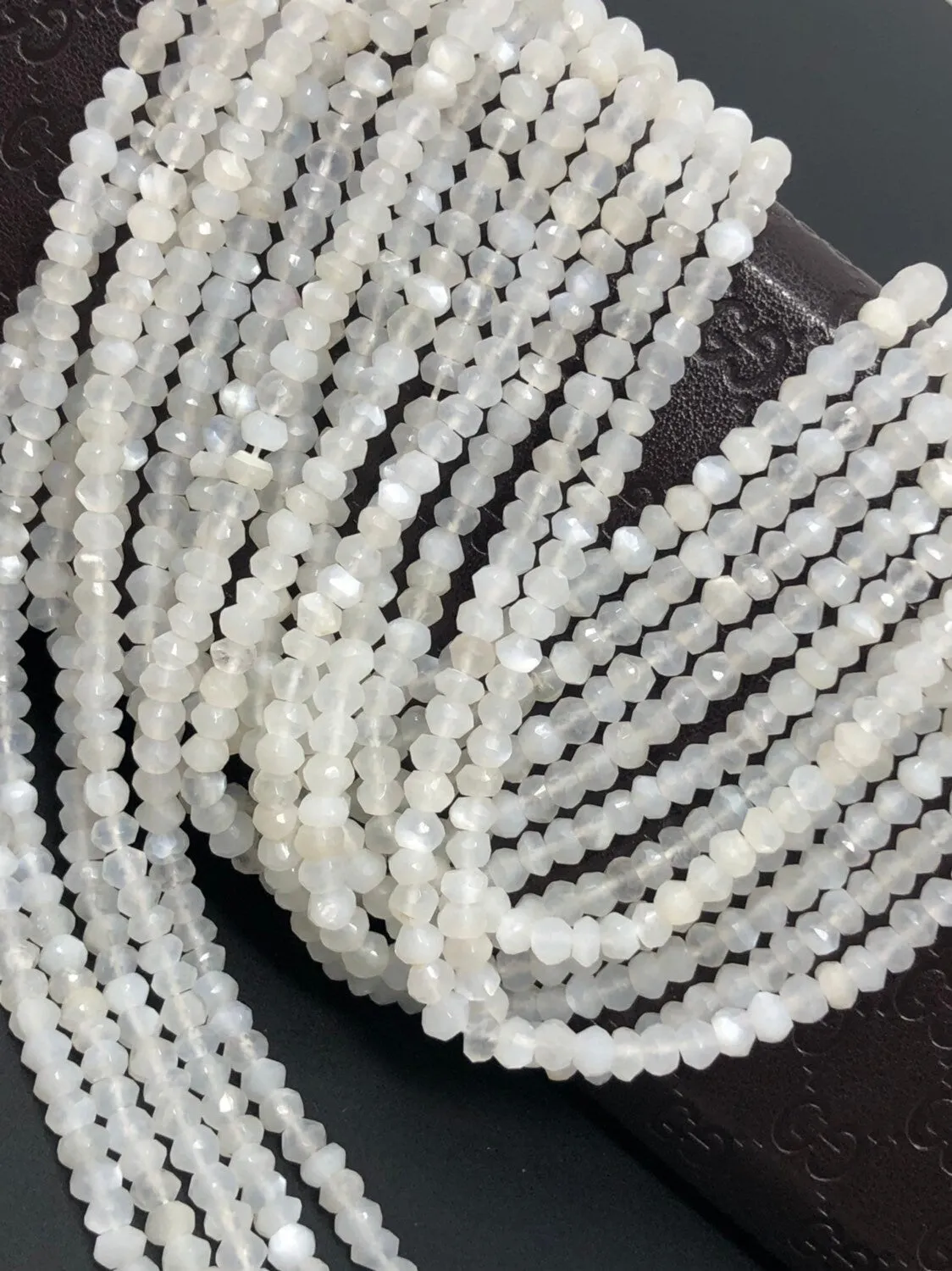 White Moonstone Beads, Gemstone Beads, Jewelry Supplie for Jewelry Making, Wholesale Beads, Bulk Beads, AAA Quality 13" Strand