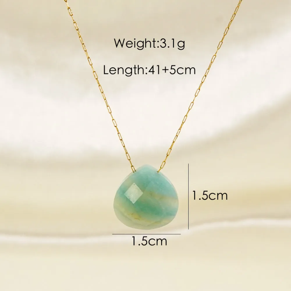 Wholesale Natural Stone Stainless Steel Necklaces