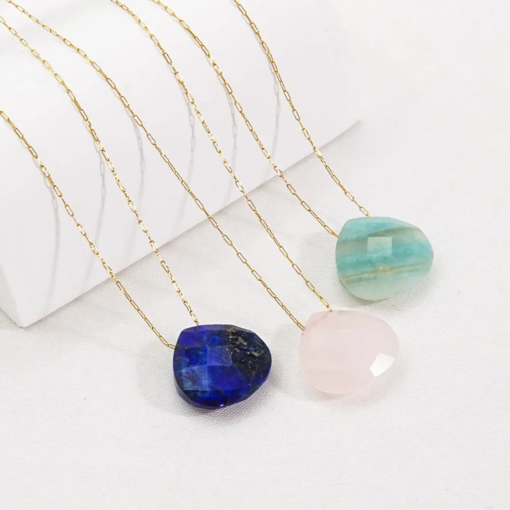 Wholesale Natural Stone Stainless Steel Necklaces