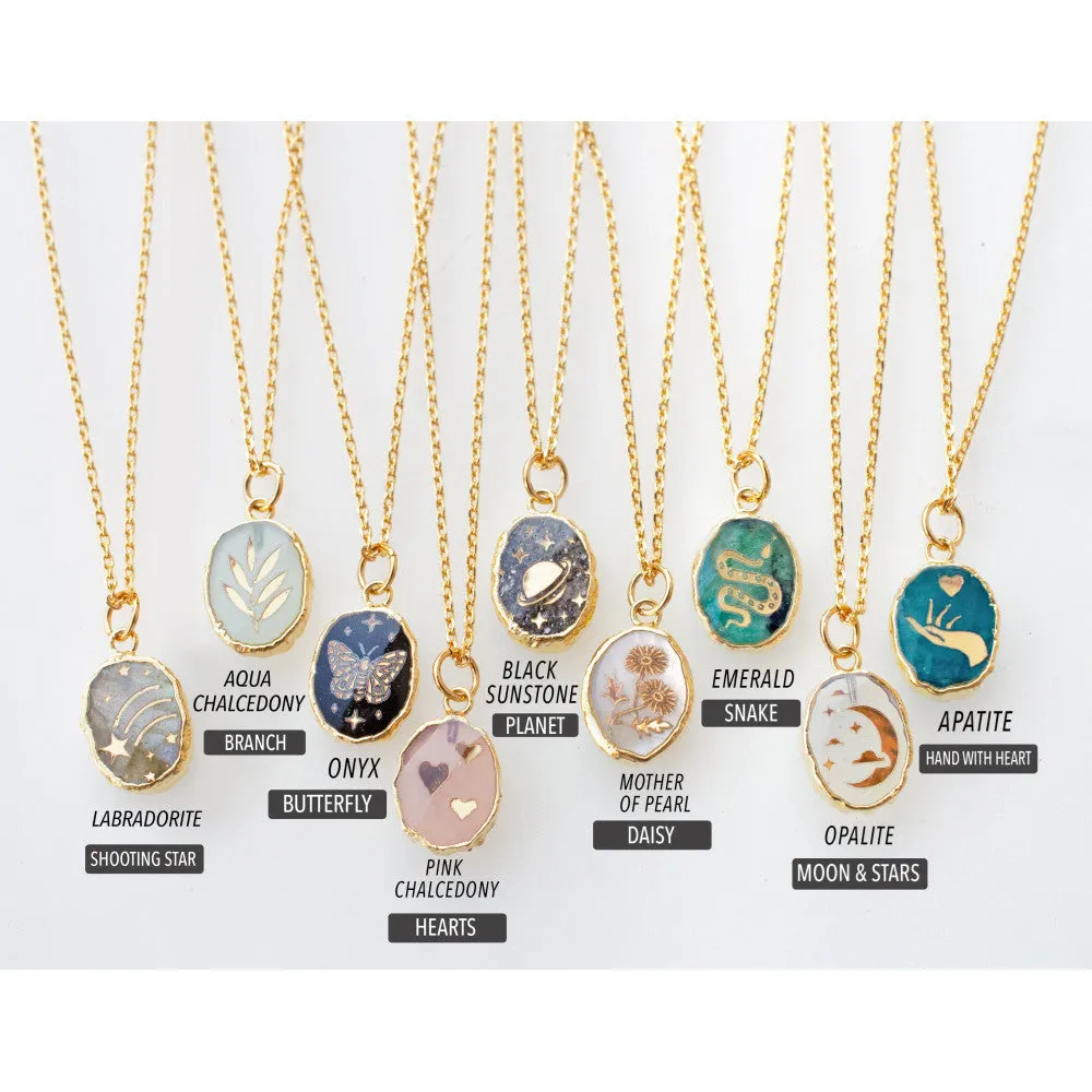Wholesale of Natural Stone Gemstone Copper Necklaces