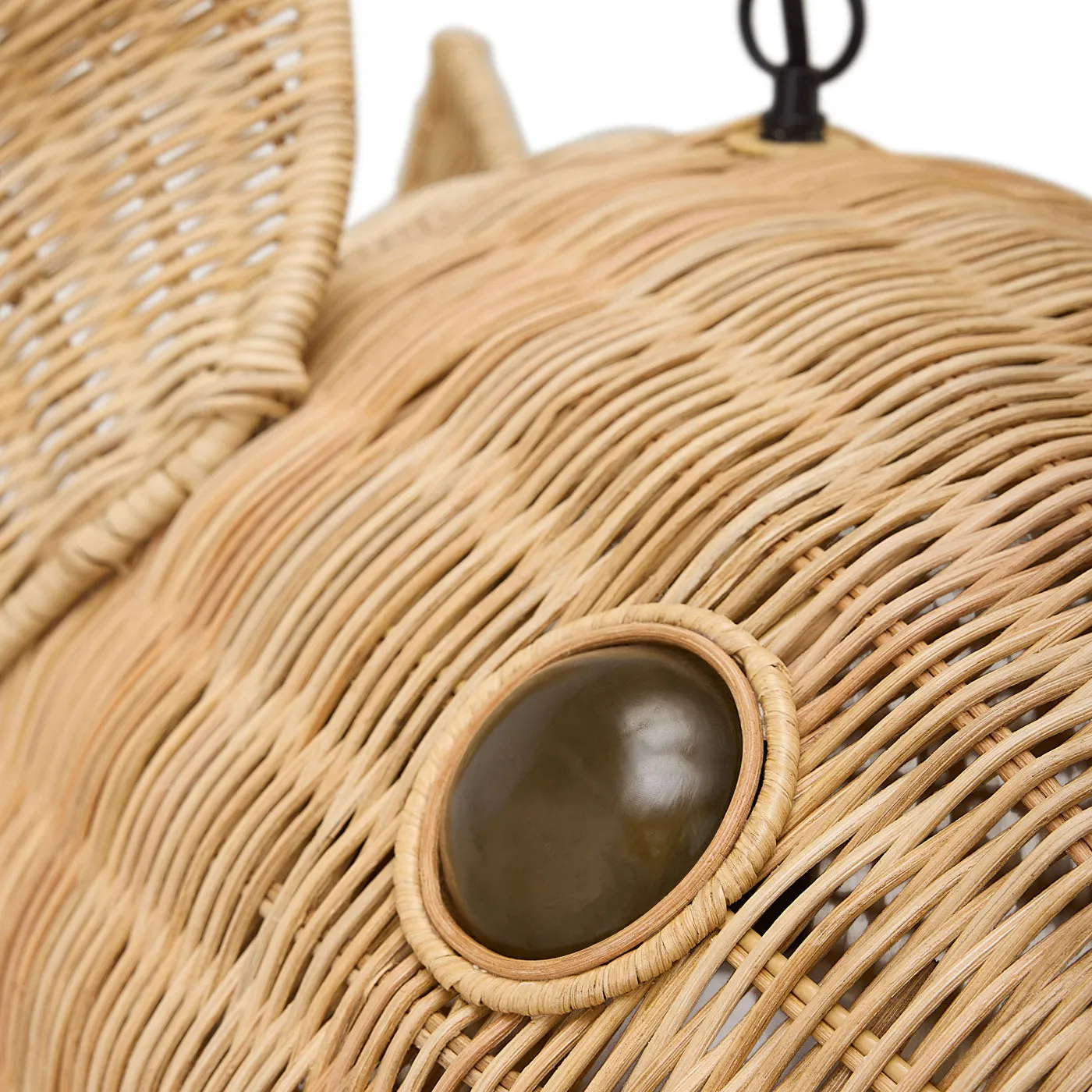 Wicker Blowfish Large Pendant
