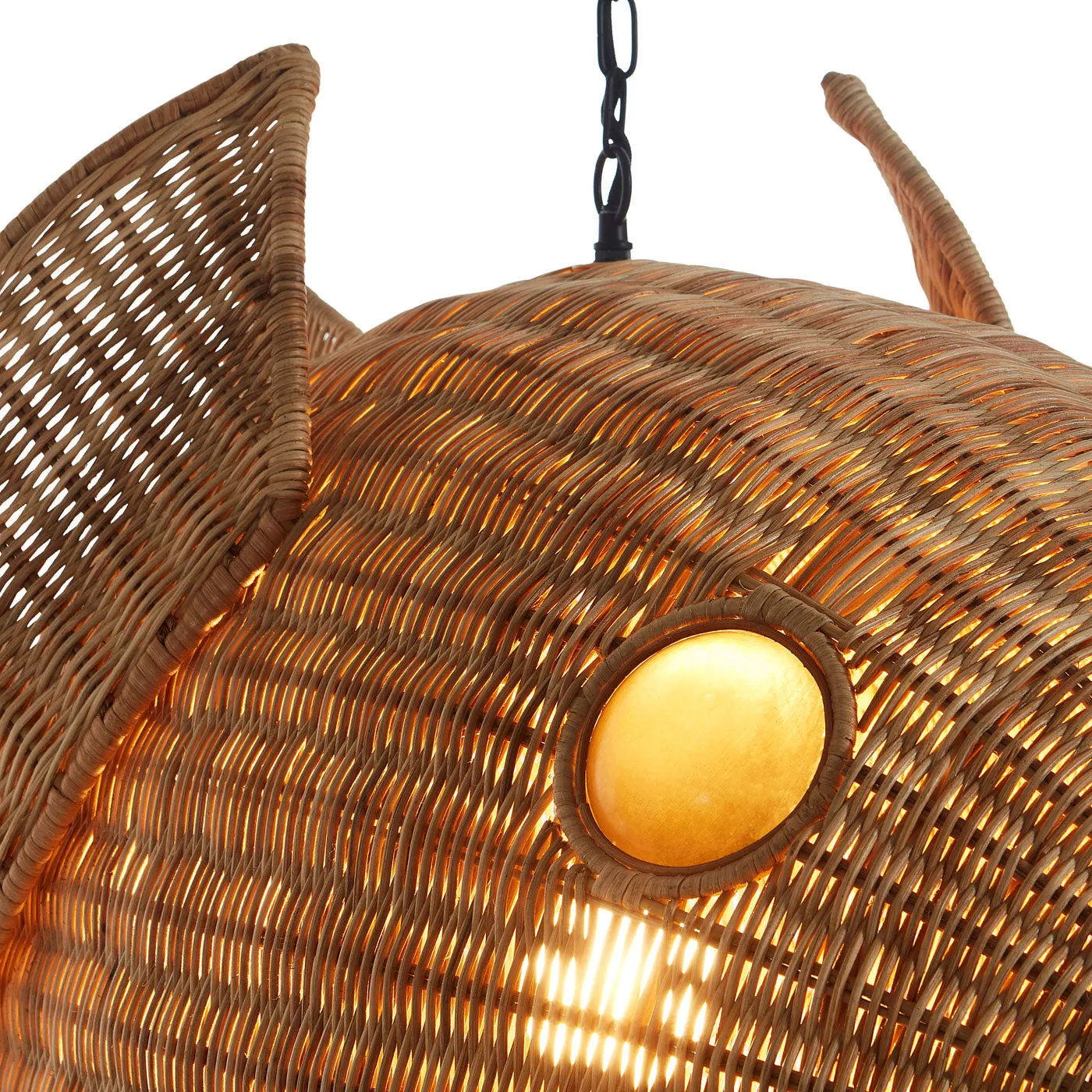 Wicker Blowfish Large Pendant