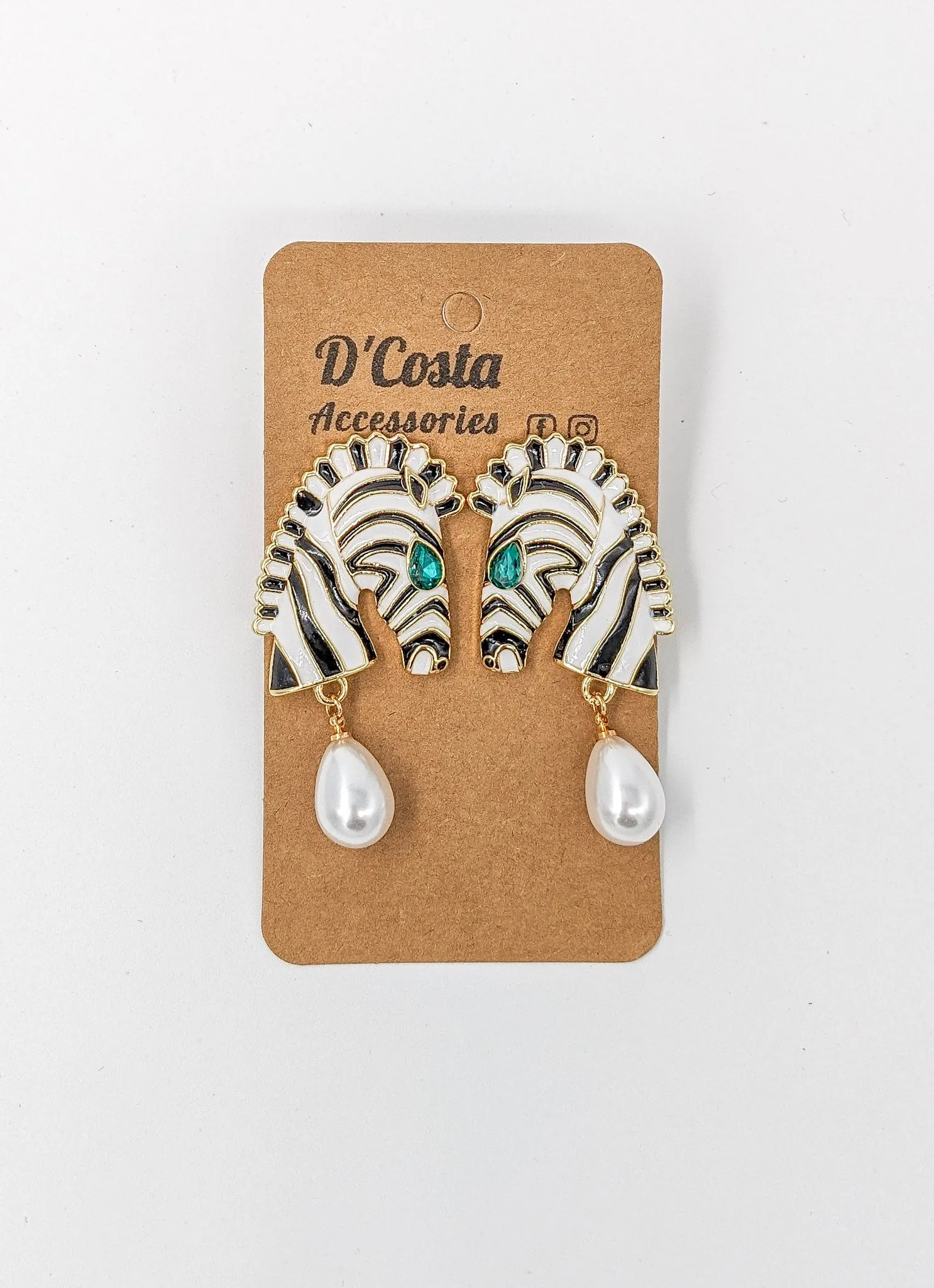 Zebra Statement Earrings